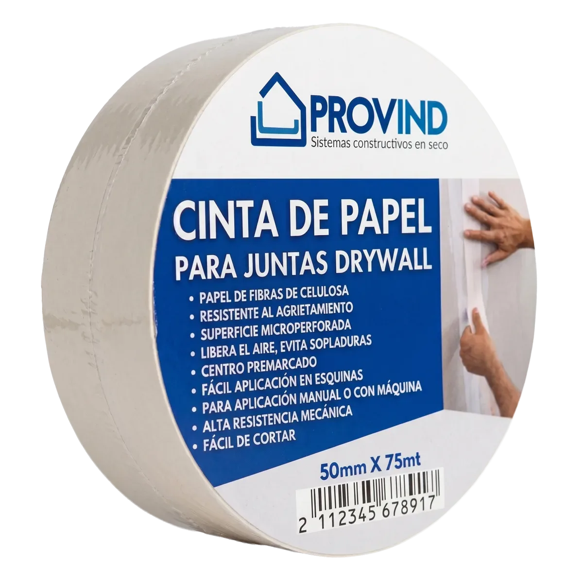 Cinta de papel Provind 50mm x 75m